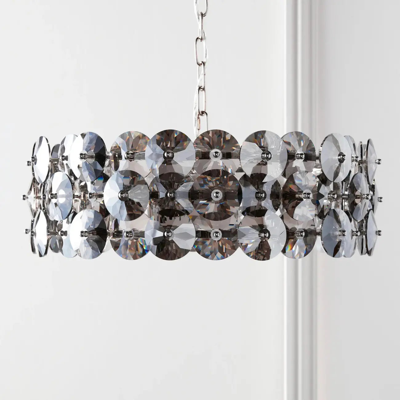 Crystal Drum Chandelier for Modern Elegance