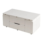 Foldable Lift-Top Coffee Table with 4 Stools & Storage