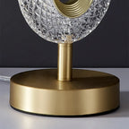 Art Deco Luxury Gold Brass Acrylic Ring Shape LED Table Lamp
