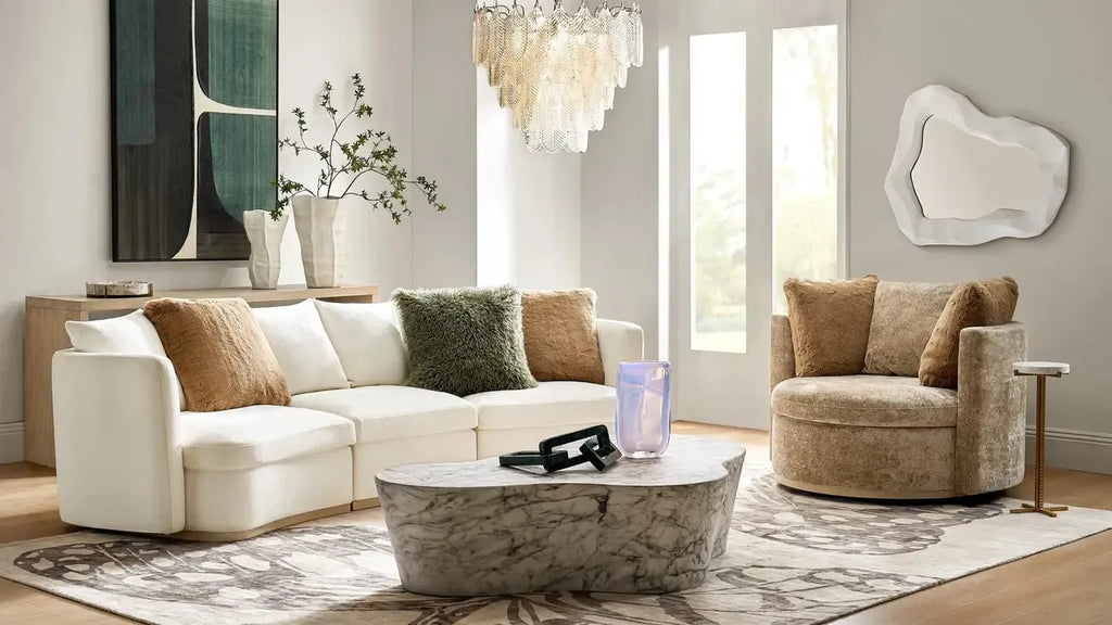 Elegant Leaf-Shaped Glass Crystal Chandelier